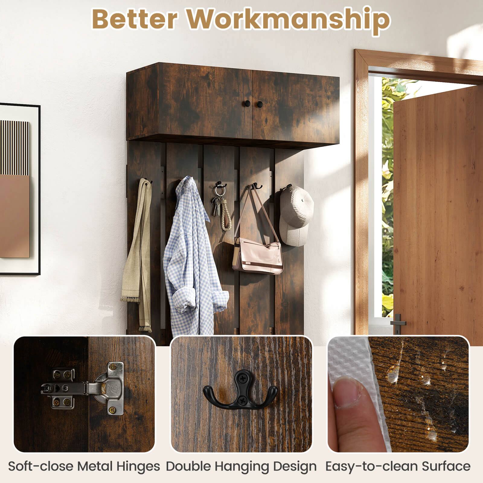 Better Workmanship

- Soft-close Metal Hinges
- Double Hanging Design
- Easy-to-clean Surface
