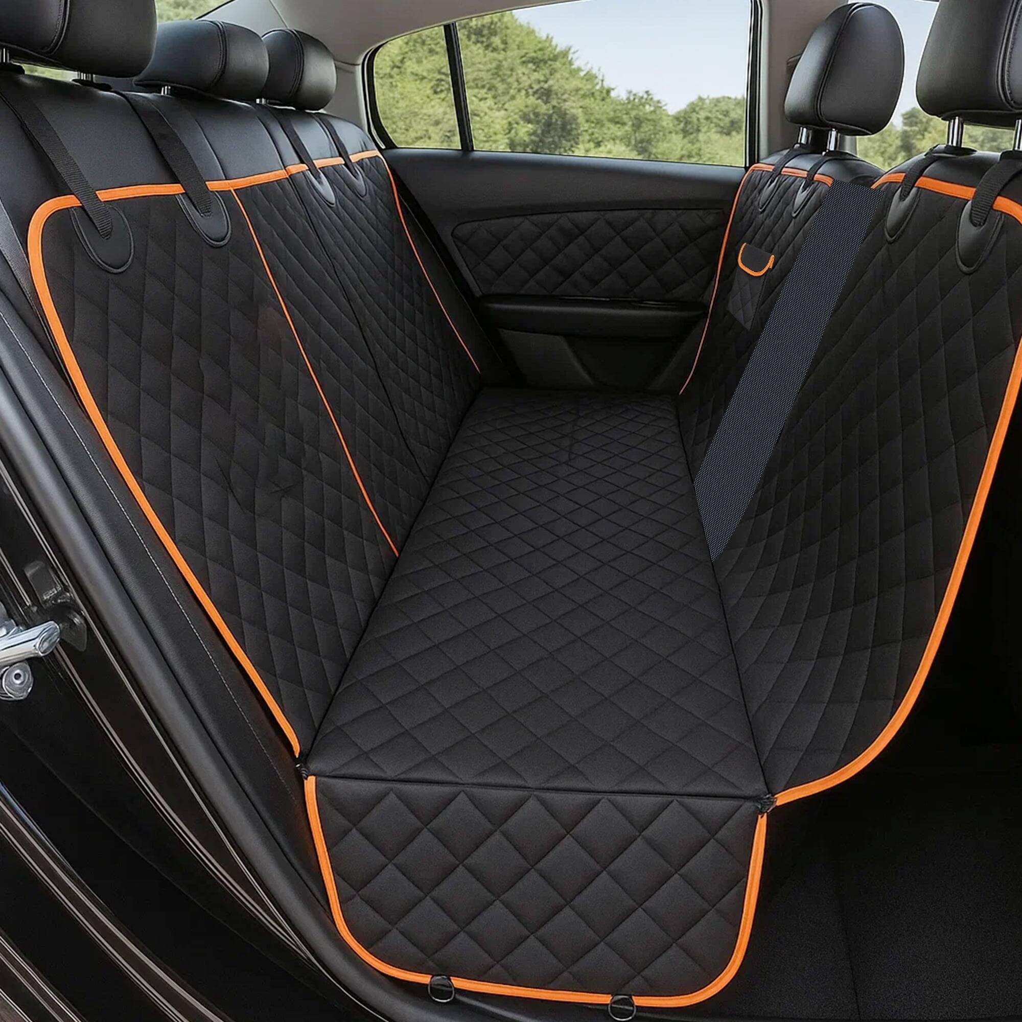 Alt View 7. Deli - Deli Dog Car Seat Cover, Waterproof Scratchproof Pet Hammock with Mesh Window, Washable Nonslip for Cars Trucks SUVs - Black.