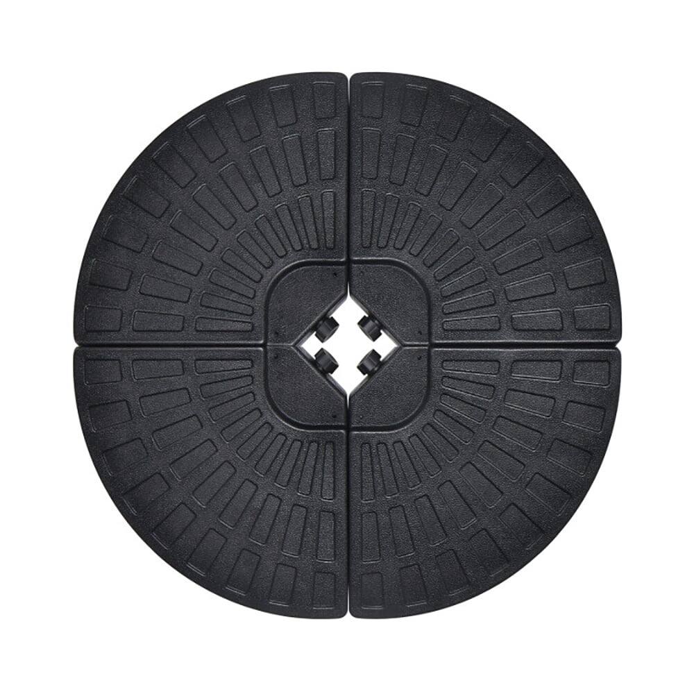 Back. Kadyn - Outdoor Umbrella Base 4 Pieces Outdoor Cantilever Offset Patio Umbrella Base Black - Black.