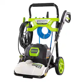 Greenworks - 2000 PSI (1.2 GPM) Electric Pressure Washer, Steel Wand, On-Board Soap Tank - Green