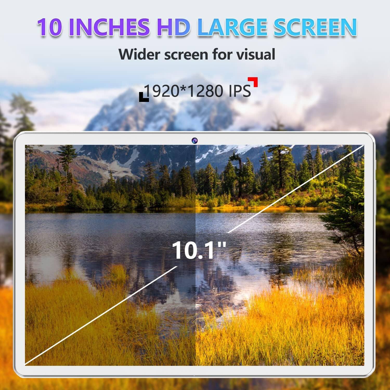 10 INCHES HD LARGE SCREEN  
Wider screen for visual  
1920*1280 IPS  
10.1"