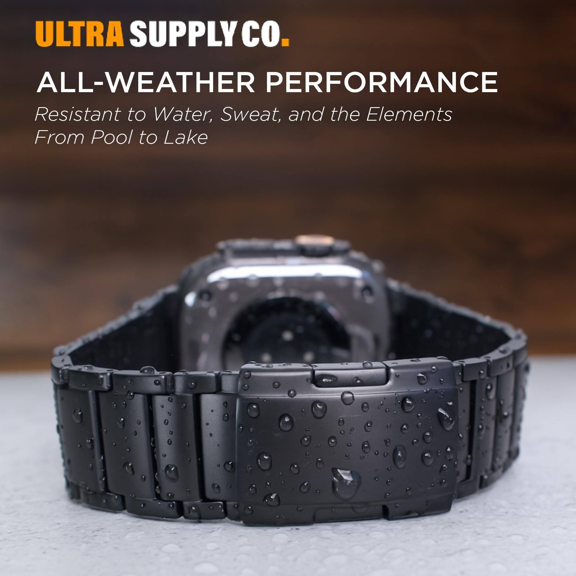 ULTRA SUPPLY CO.

ALL-WEATHER PERFORMANCE  
Resistant to Water, Sweat, and the Elements  
From Pool to Lake