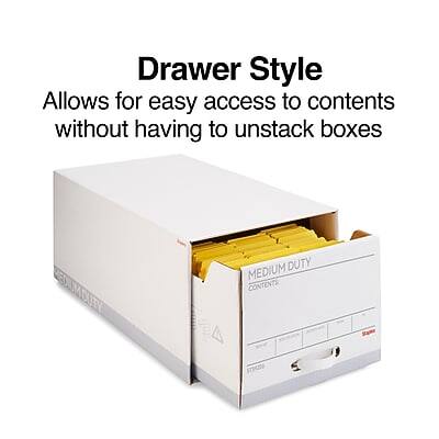 Drawer Style  
Allows for easy access to contents without having to unstack boxes  

MEDIUM DUTY  
CONTENTS