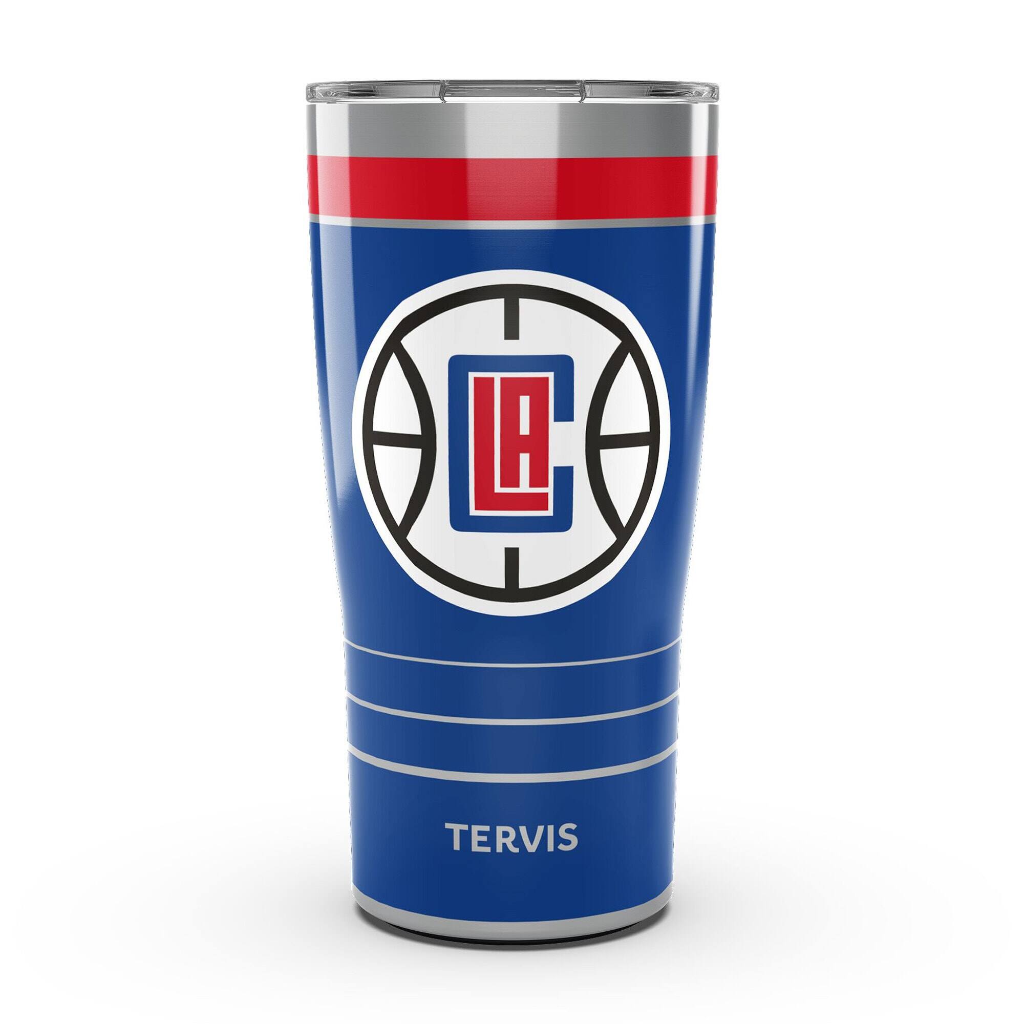 Front. Tervis - LA Clippers 20oz. MVP DuraPrint-- Stainless Steel Travel Tumbler - Multicolor.