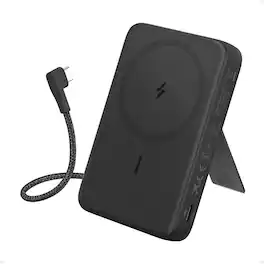 Anker - Zolo Magnetic Power Bank, 10,000mAh Wireless Portable Charger with 30W Max Fast Charging - Black