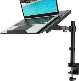 FINEAK - Laptop Tray Desk Mount for 17inch Notebook, Fully Adjustable Laptop Arm - Black