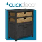 Front. Click Decor - Nelson Storage and 2-Door Cabinet - Dark Gray.
