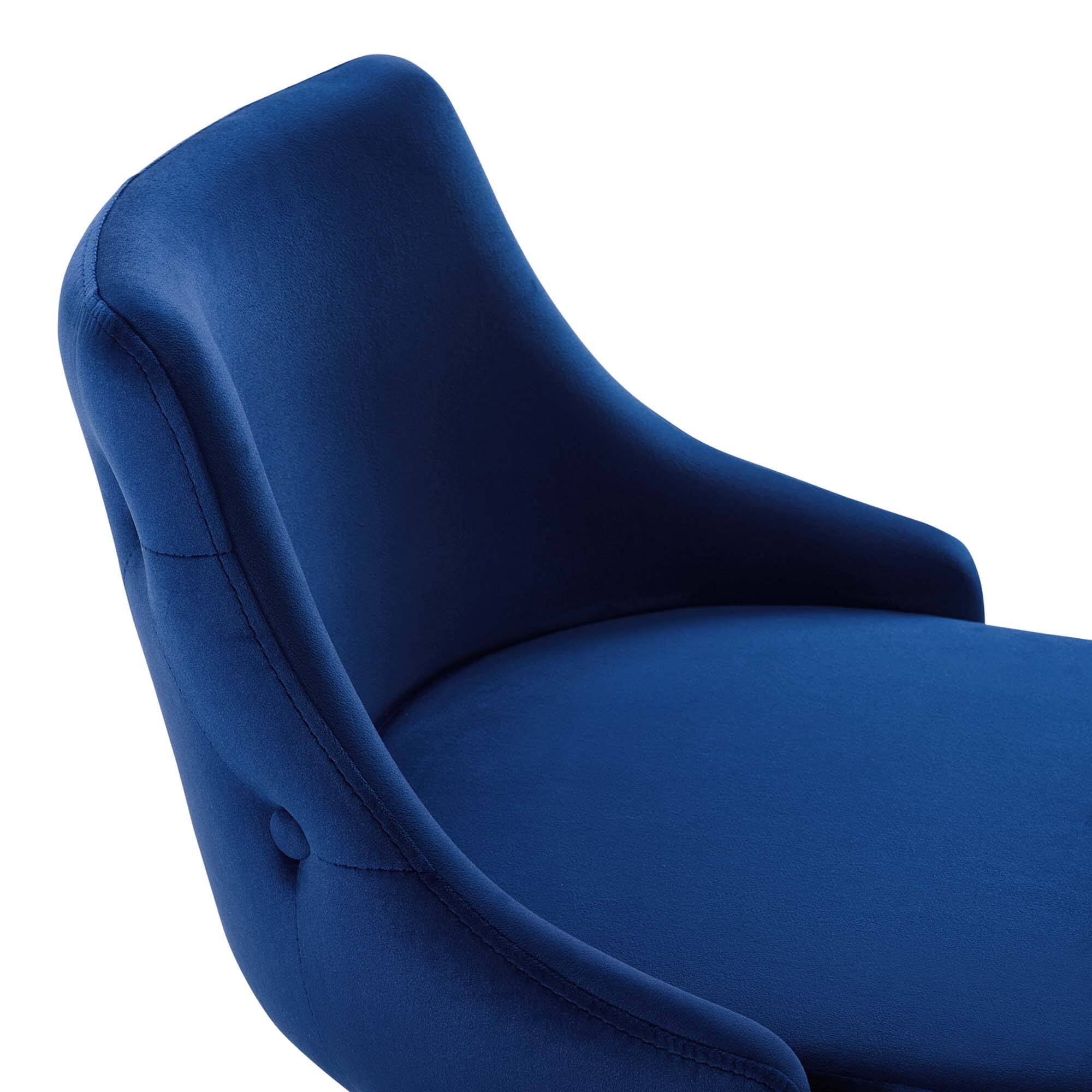Alt View 4. Modway - Adorn Performance Velvet Bar Stool by Modway - Navy.