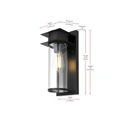 Width 5.5" (13.97cm)
Extension 6" (15.24cm)
Extension 0.8" (2.01cm)
Length 13.8" (35cm)
Height 14" (35.56cm)
Width 5.3" (13.49cm)