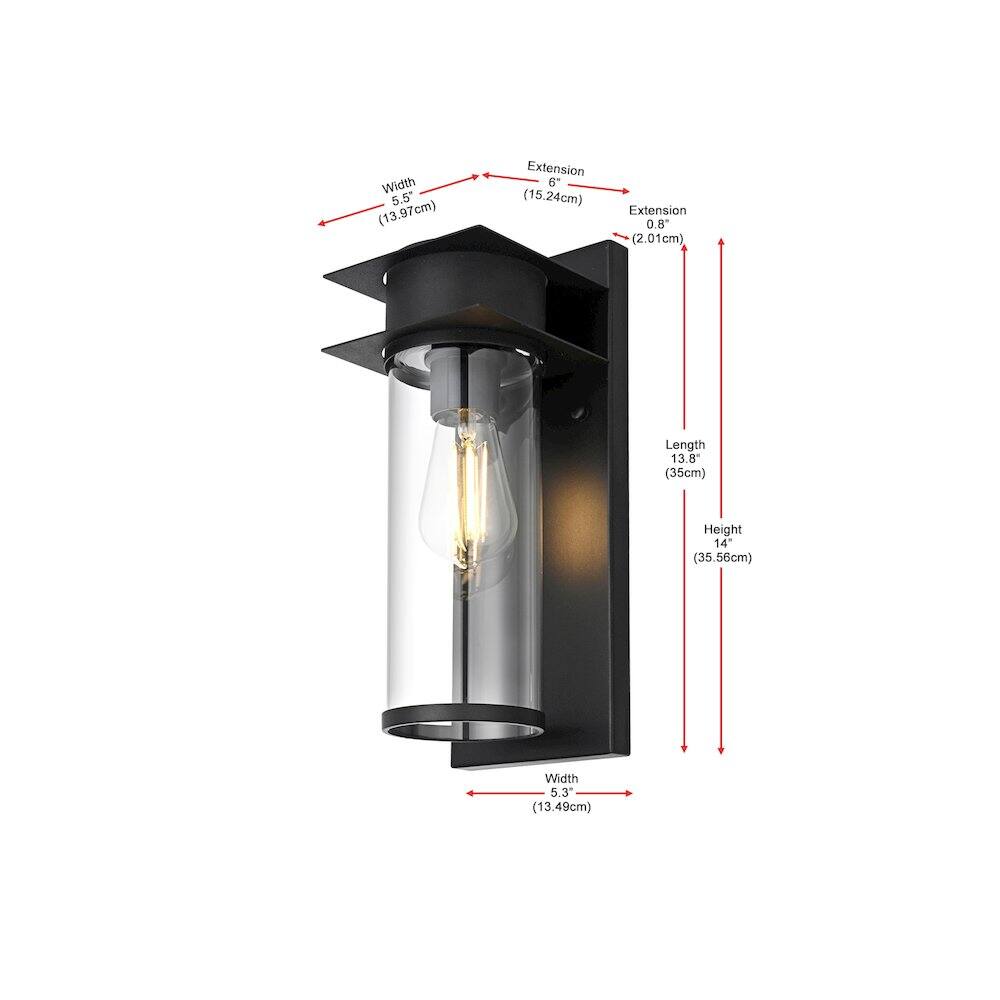 Elegant Lighting - Westmont 7 inch Outdoor Pendant - Black