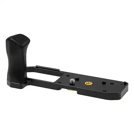 Front. Fotodiox - Deluxe Metal Camera Hand Grip f/ Nikon Zf MILC Camera w/ Wooden Accent and Battery Access.