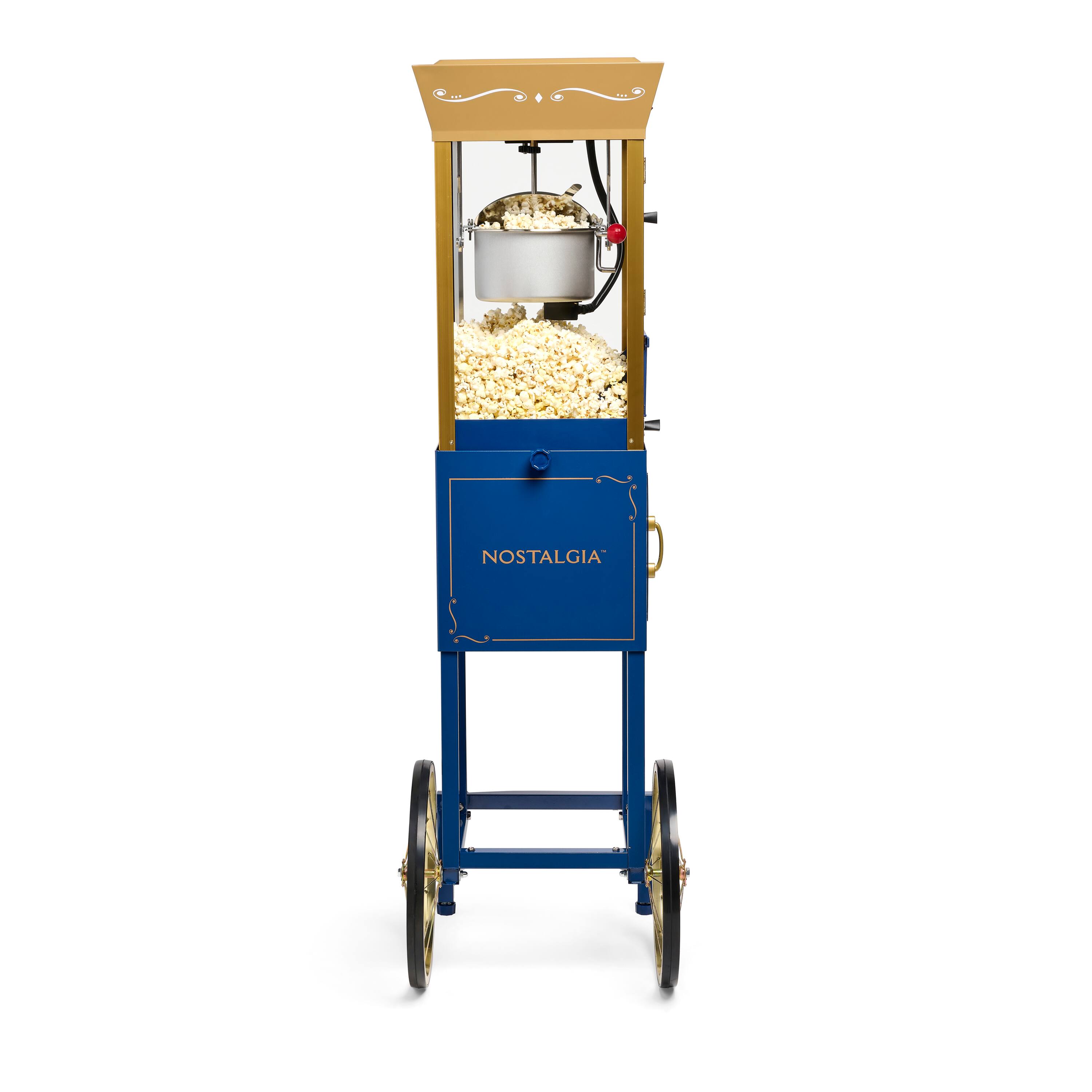 Alt View 10. Nostalgia - Vintage Professional Popcorn Cart,  8-oz. Kettle - 53-in. Tall - Navy.