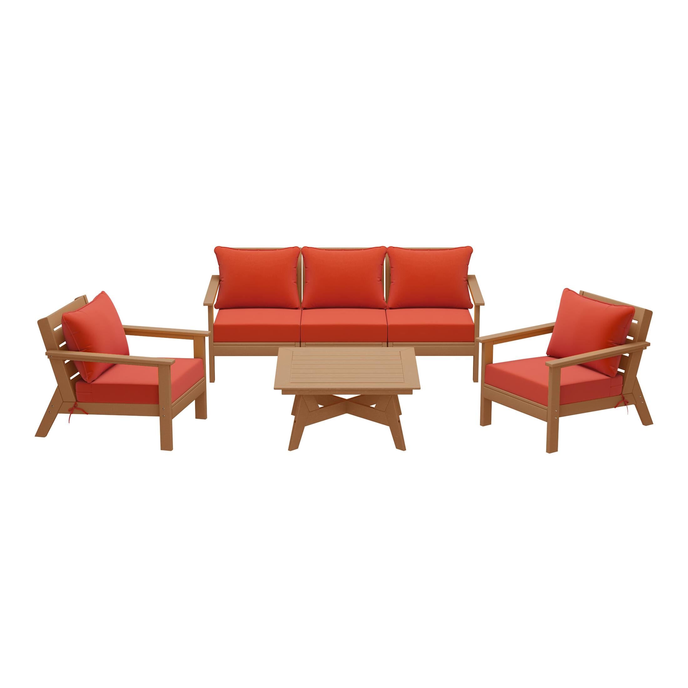 Teak/Orange