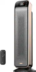 Dreo - 25" 11.5ft/s Fast Portable Room Heater with Remote and Thermostat,Overheating & Tip-Over Protection, Solaris Max - Gold - Front_Zoom