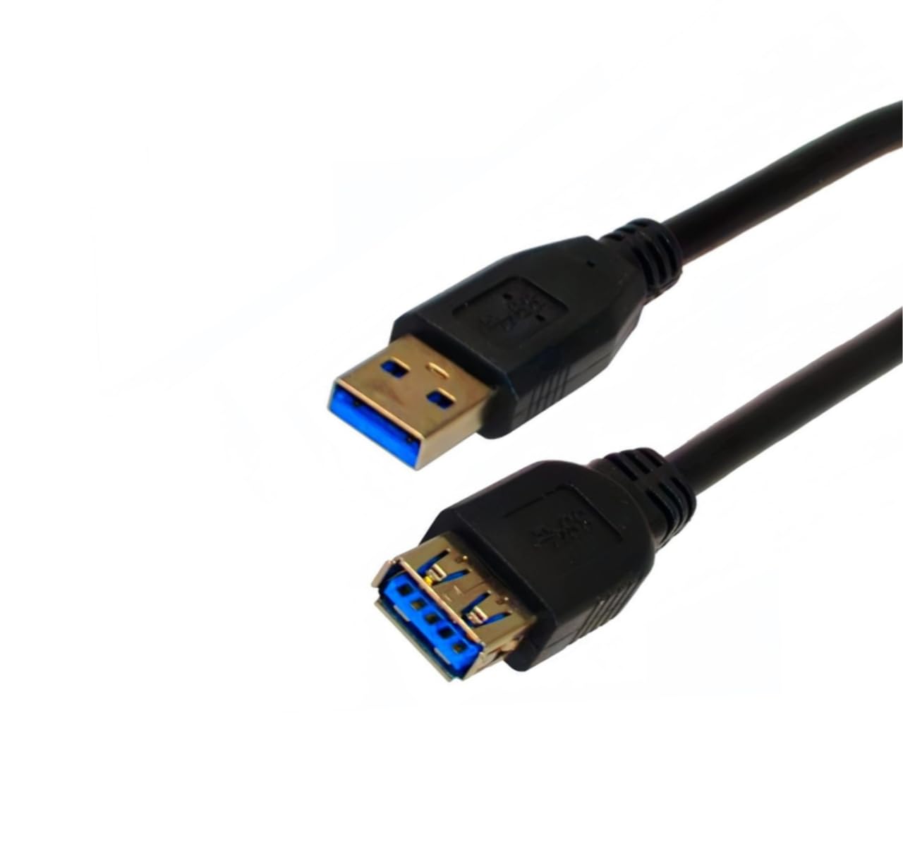 Alt View 3. HQRP - 6 ft USB 3.0 Type-A Male to Female Extension Cable - 5 Gbps Data Transfer, Charging, Laptop/PC/Mac - Black.