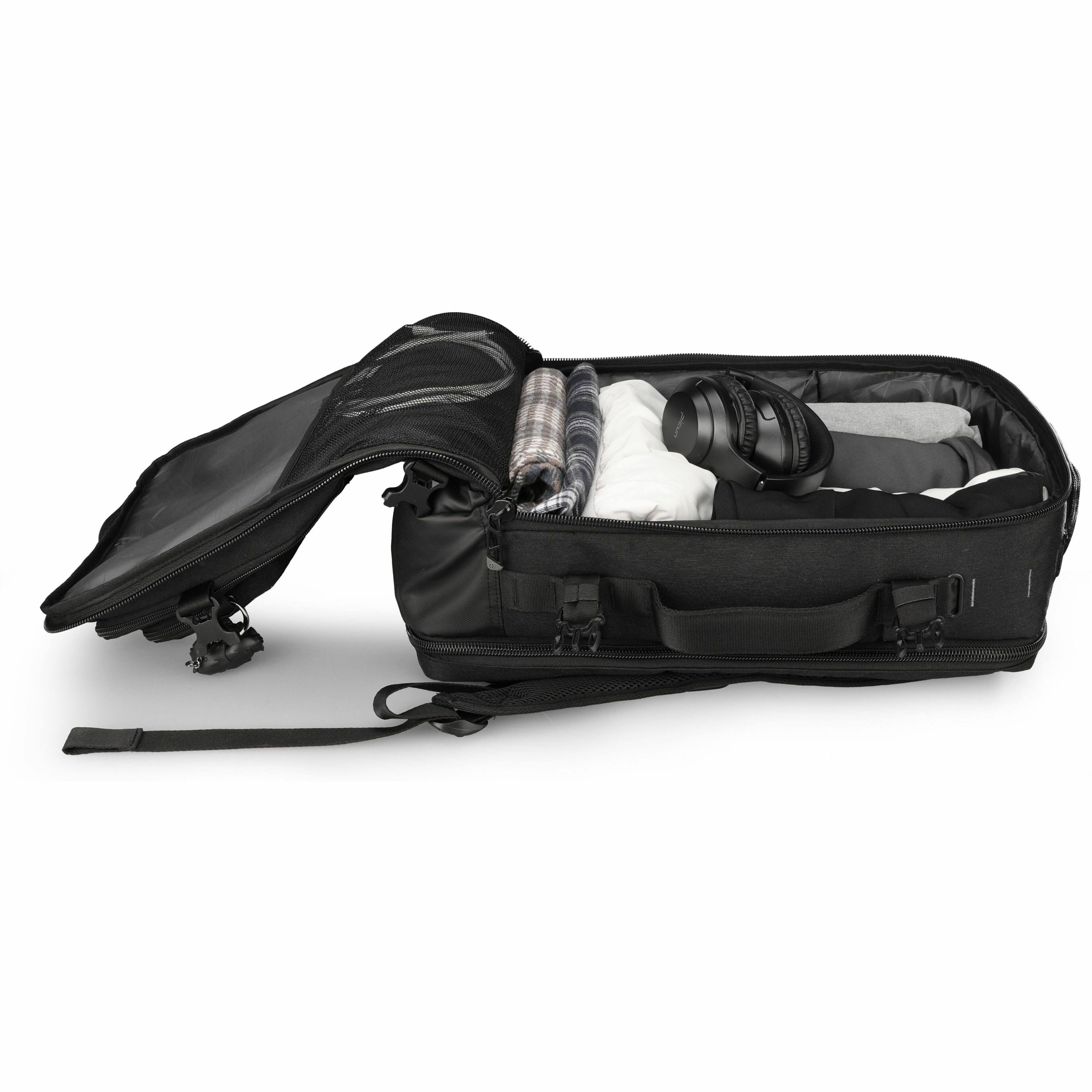 Alt View 27. Swissdigital Design - BERG PRO TSA-Friendly Backpack With USB Charging Port  RFID Protection and Fits Up to 17″ Laptop - Black.