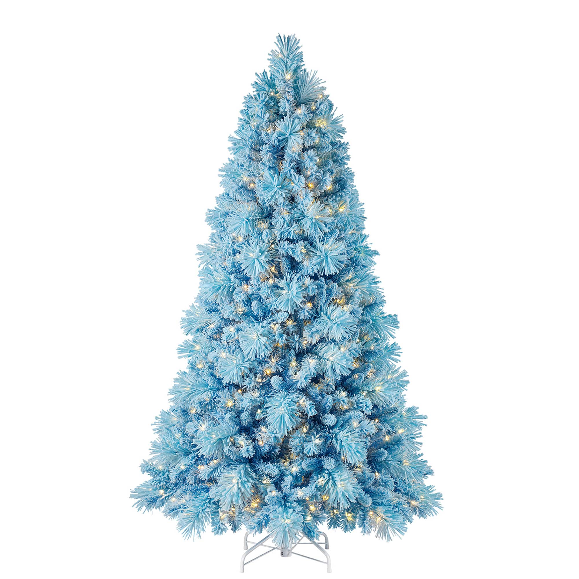 Home Heritage - Snowdrift 6.5 Ft Pre-Lit Artificial Christmas Holiday Tree - Blue
