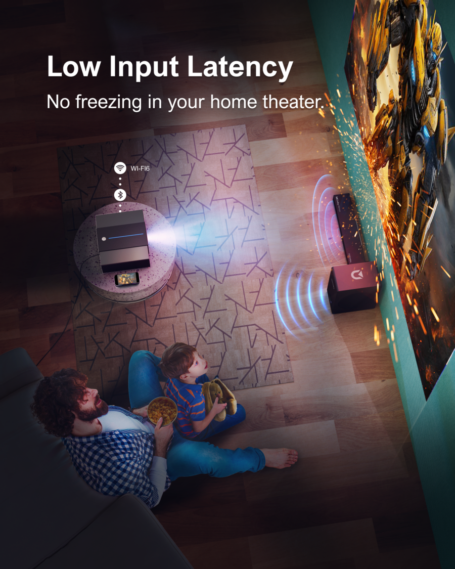 Ultimea 4K Projector,900 ANSI Lumens,Obstacle Avoidance,6D