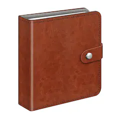 Front. Kitcheniva - Mini Photo Album Book 52 Pockets Compact Storage for 3.5x4.25 Inch Polaroid Films Vintage Brown.