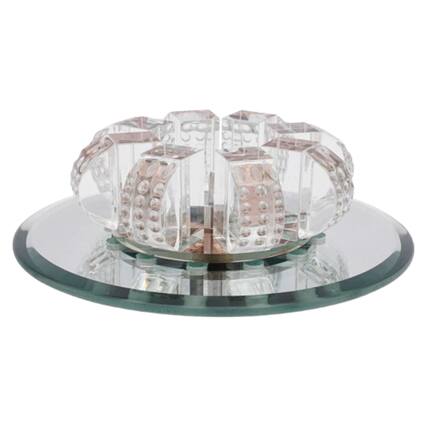 Front. Home Collection - 18cm Modern Crystal LED Flush Mount Ceiling Light Fixture for Hallway and Bedroom.