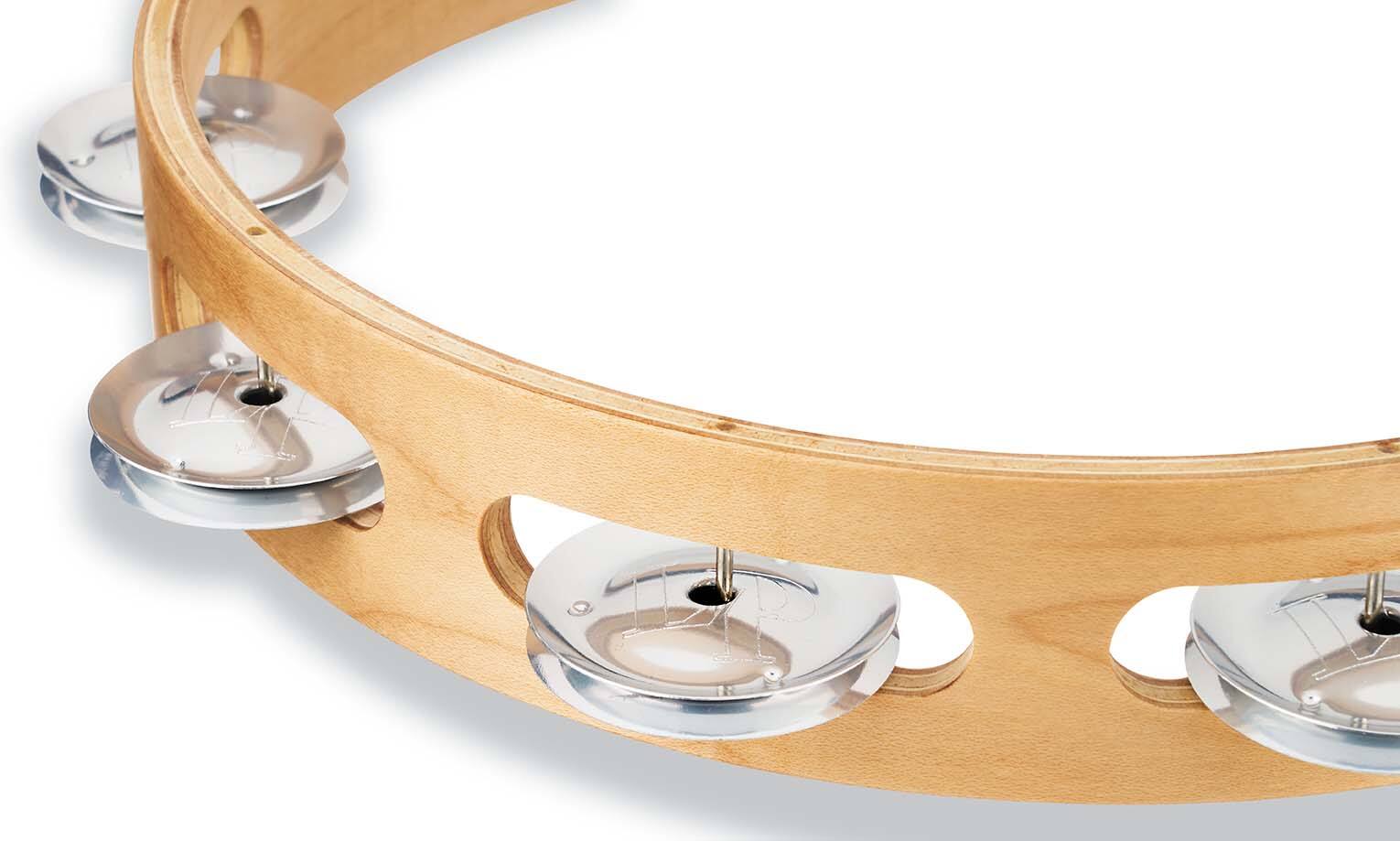 Left. Latin Percussion - Pro 10 Tambourine, Single Row Alum..