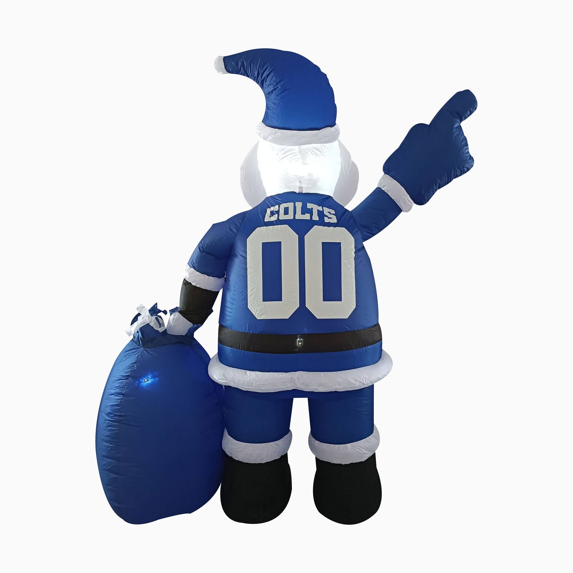Alt View 2. Logo Brands - Indianapolis Colts 7' Inflatable Santa - Multicolor.