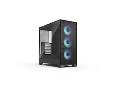 Front. Fractal Design - Fractal Design Pop 2 Air Black RGB - Tempered Glass - Mesh Front - 3 RGB Fans - Spacious ATX/mATX/ITX Case - Black.