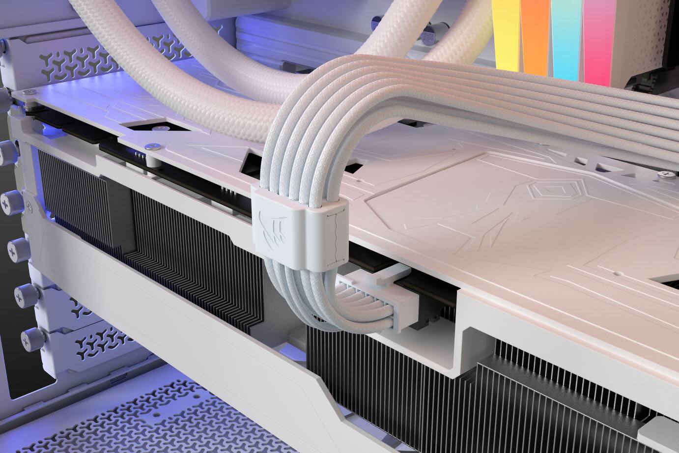 Alt View 7. CORSAIR - ThermalProtect PCIe 5.1 600W 12V-2x6 Cable - White.