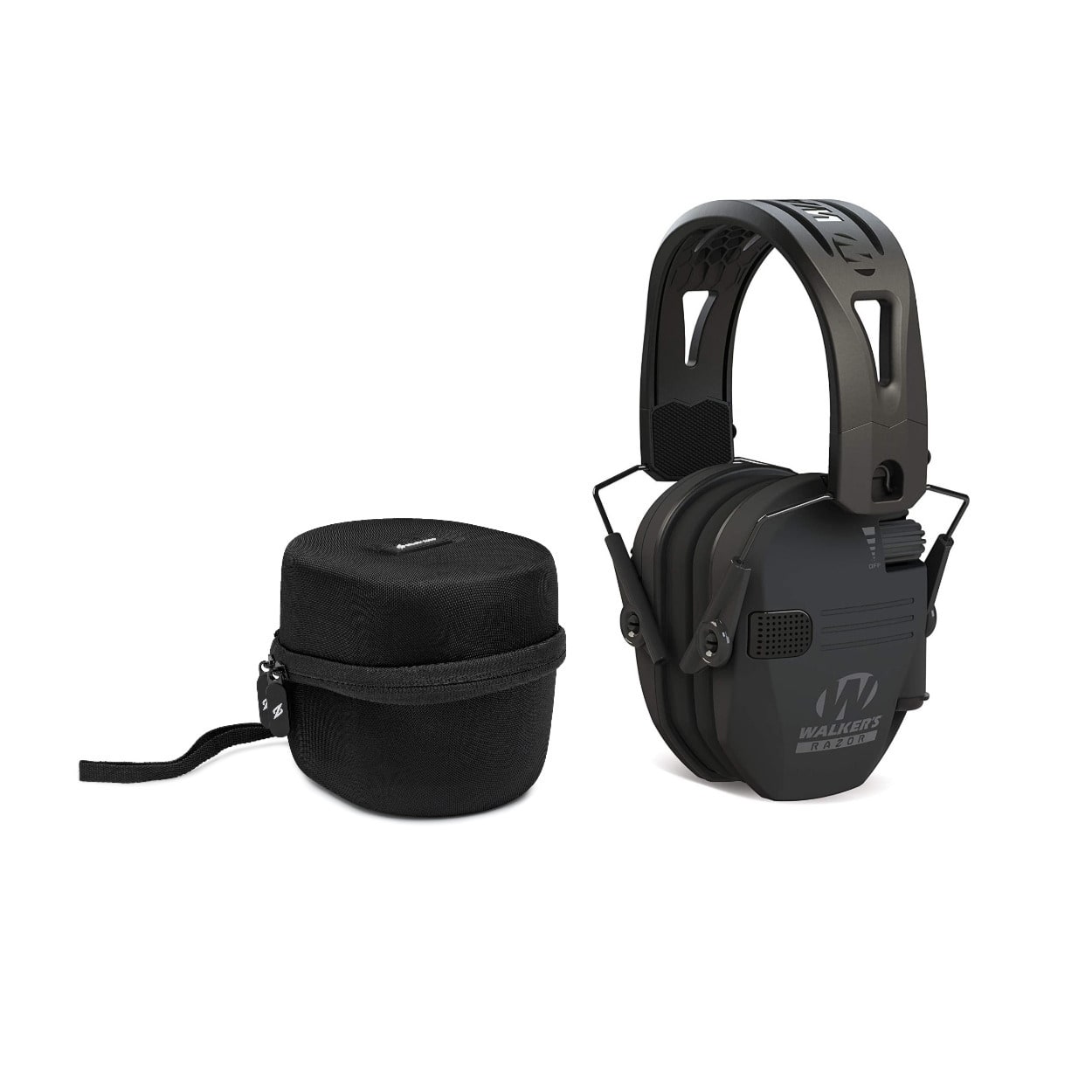 Walkers - Razor Tacti-Grip with Rubber Headband (Black) w/ Protective Case - Black Flat price history on PriceWatchPro
