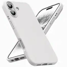 Entronix - iPhone 16 Plus Case - Soft-Touch Liquid Silicone Protection - White