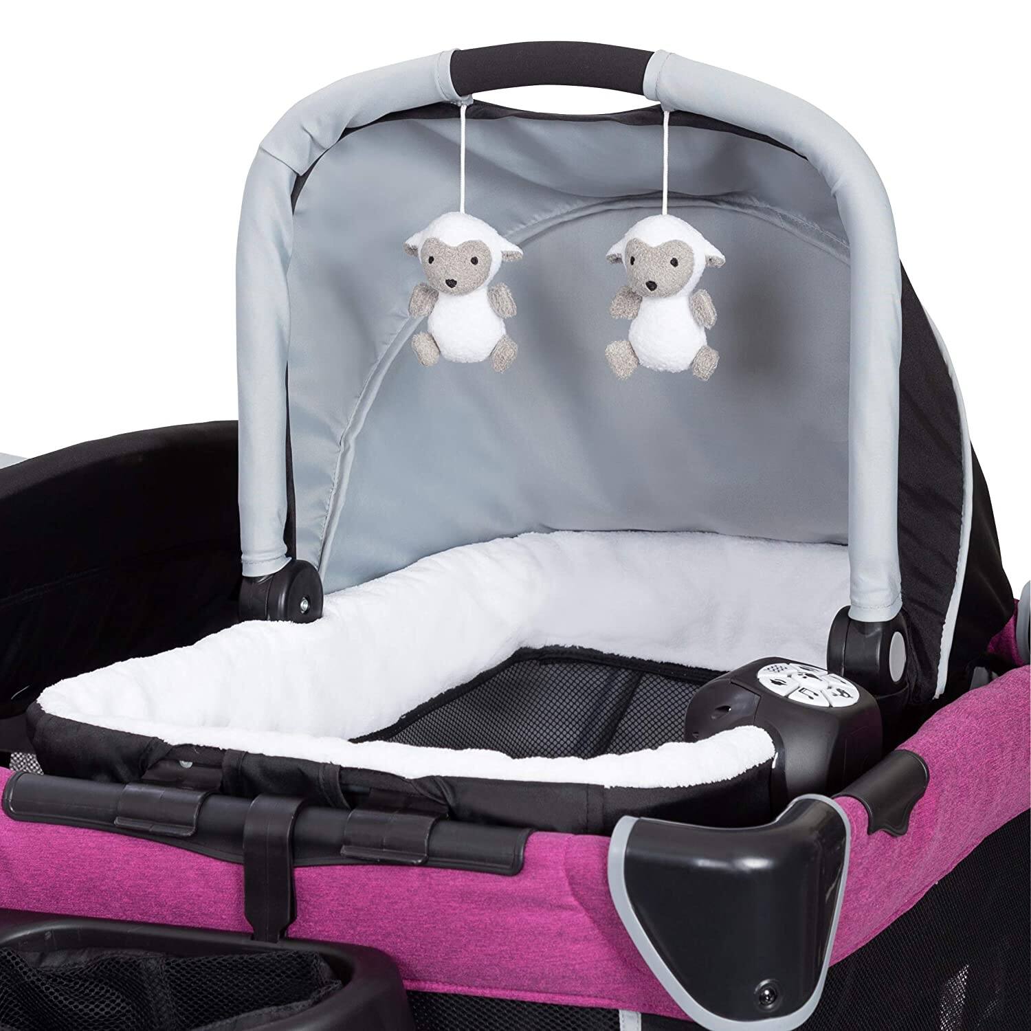 Alt View 4. Baby Trend - Baby Trend Retreat Portable Nursery Center w/ Bassinet & Changing Table, Purple - Purple.