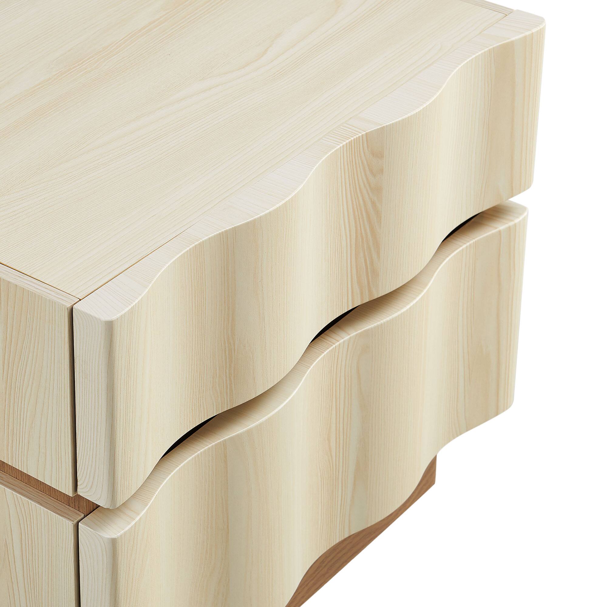 Alt View 5. Modway - Isola 2 Drawer Nightstand by Modway - White Light Oak.