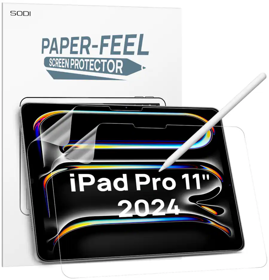 Sodi Paper Feel Screen Protector for iPad Pro 11 Inch M4 2024, Draw ...