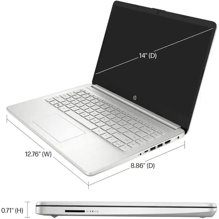 14" (D)  
12.76" (W)  
8.86" (D)  
0.71" (H)