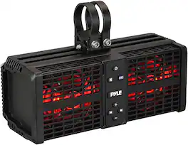 Pyle - PWPSB1102 11” Powered ATV/UTV Soundbar System, Class D Amplifier, Wireless BT Streaming with LED Lights