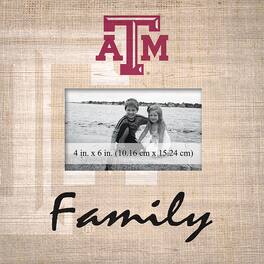 Fan Creations - Texas A&M Aggies 10'' x 10'' Burlap Pattern Frame - Multicolor