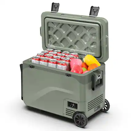 Front. Alpicool - Alpicool - D40-W 12V Portable Car Fridge 55Qt Fast Cooling Freezer - Green.