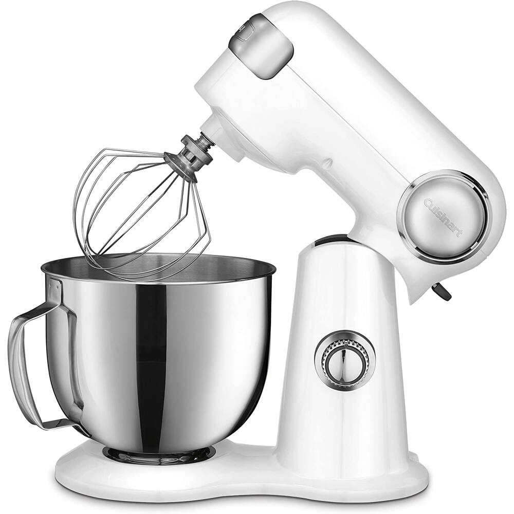 Alt View 2. Cuisinart - 5.5-Quart Stand Mixer White Linen with Oven Mitt and Extended Warranty Bundle - White.