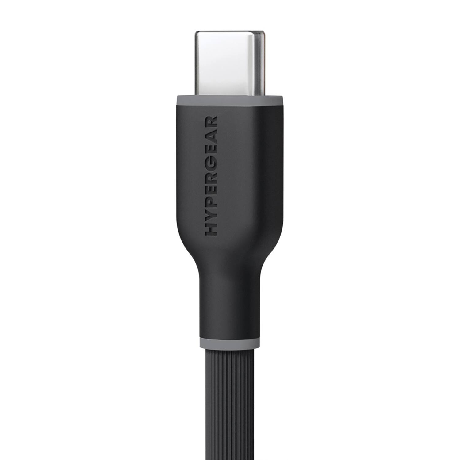 Angle. HyperGear - Flexi Pro USB-C to USB-C Soft-Touch Silicone Fast Charge and Sync Cable 15 Ft.