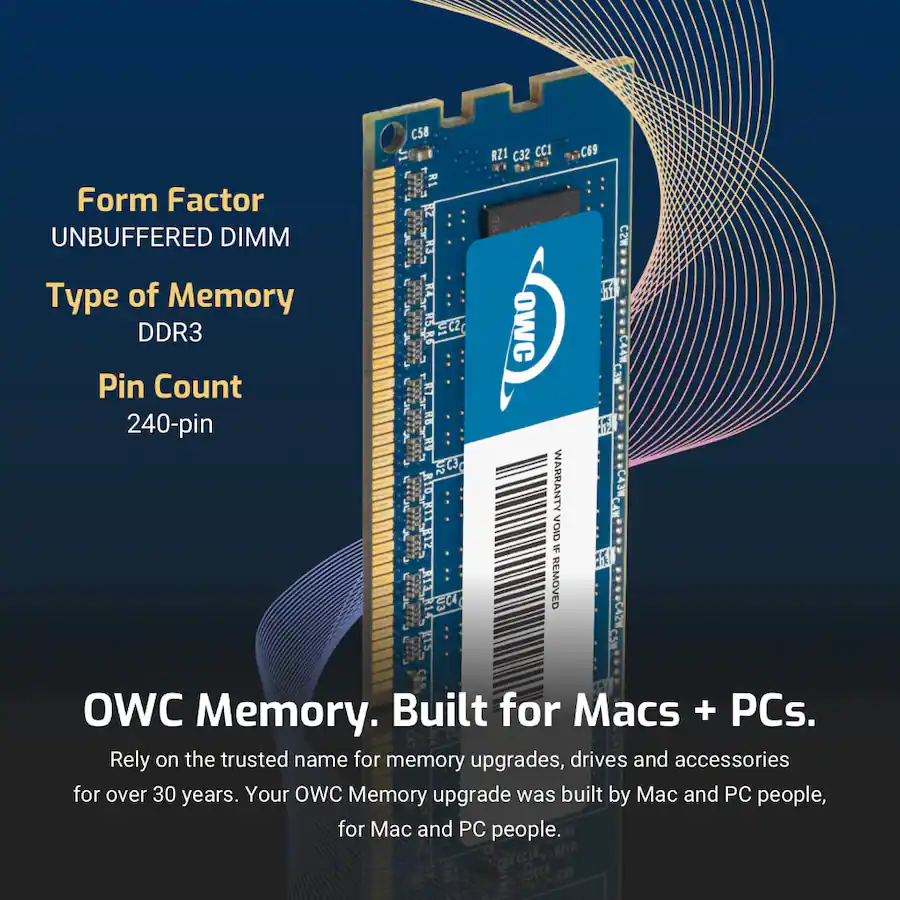 OWC 32GB 4x8GB DDR3L 1866 PC3L 14900 CL13 2Rx8 240 Pin 1 35V Non ECC owc-32gb-4x8gb-ddr3l-1866-pc3l-14900-cl13-2rx8-240-pin-1-35v-non-ecc