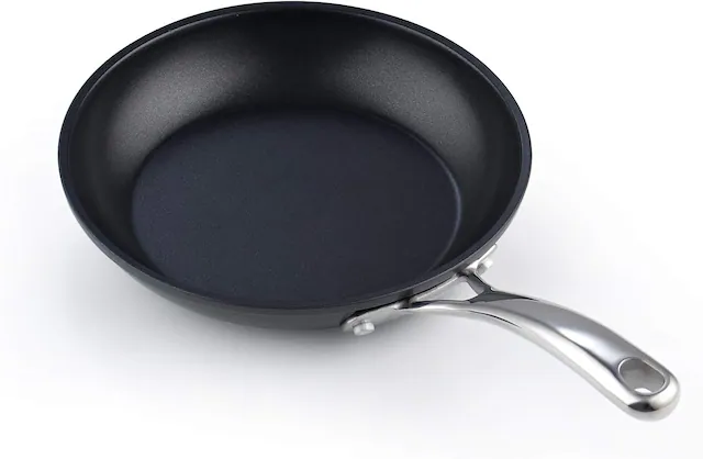 Front. Cooks Standard - Classic 8'' Hard Anodized Ceramic Nonstick Frying Pan, Skillet, Egg Omelette Pan, Oven Safe, Black - Black.