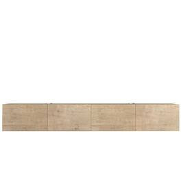 Atelier Mobili - Floating TV Stand Wall Mounted, Natural Oak, Cable Management, 4 Doors - Brown