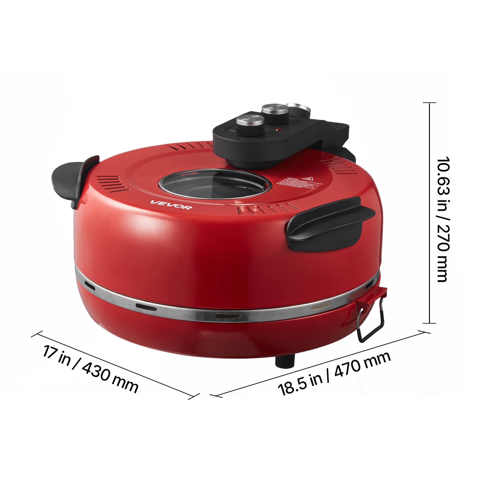 VEVOR

10.63 in / 270 mm

17 in / 430 mm

18.5 in / 470 mm