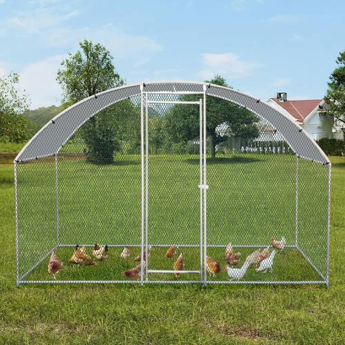 Alt View 7. Winado - 6.5 x 10 FT Metal Walk In Chicken Coop Run Cage Round Roof Rabbit Hutch Hen House Enclosure.
