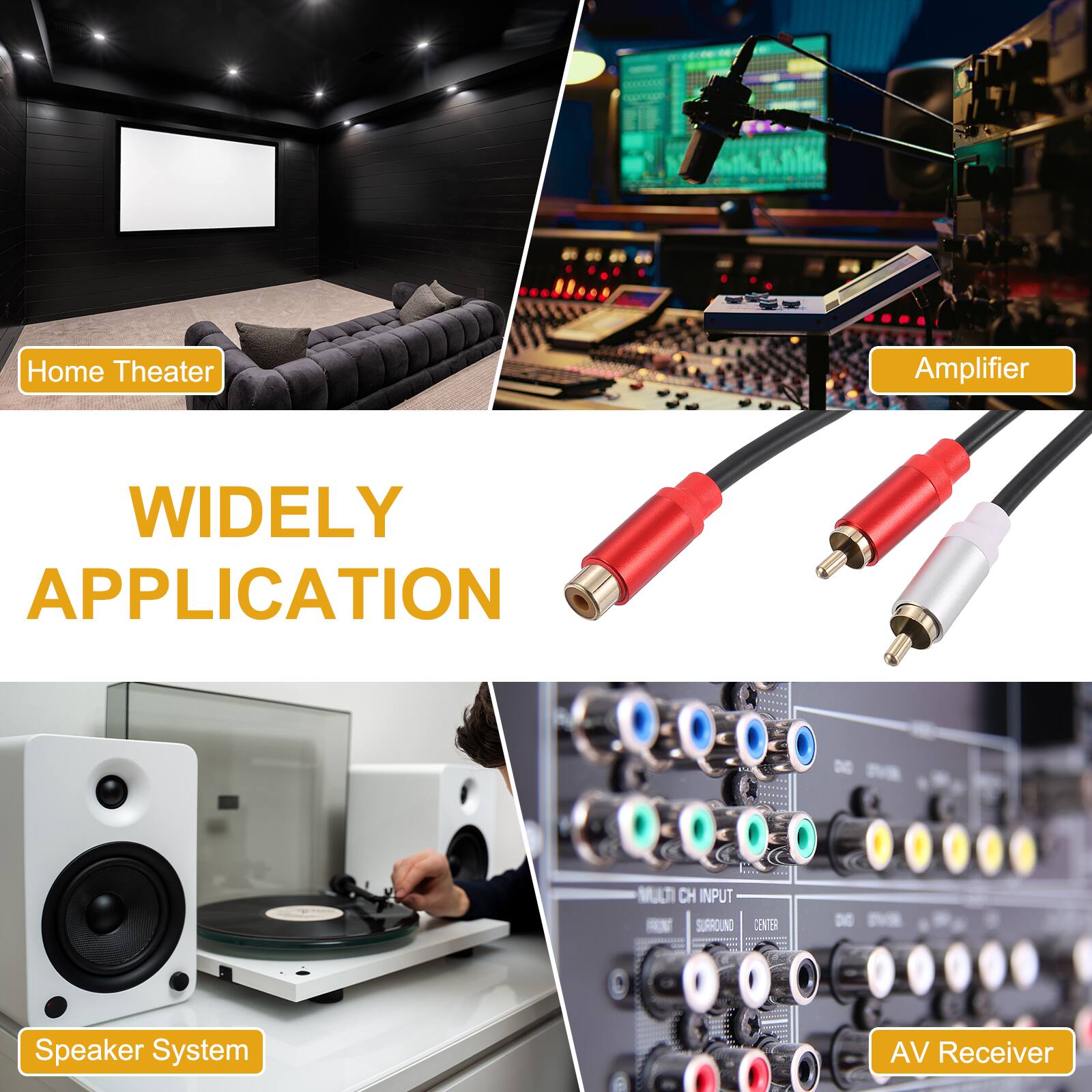 Home Theater Amplifier  
WIDELY APPLICATION  
MULTI CH INPUT  
SURROUND CENTER  
DE Speaker System  
AV Receiver