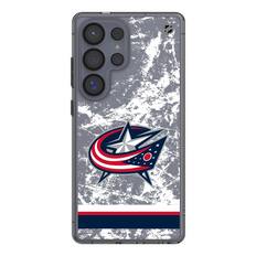 Front. Keyscaper - Columbus Blue Jackets Galaxy Stripe Clear Ice Case - S23 - Multicolor.