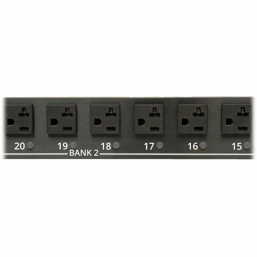 Alt View 2. Tripp Lite - Tripp Lite by Eaton PDU 2.9kW Single-Phase Switched PDU - LX Interface 120V Outlets (24 5-15/20R) 10 ft. (3.05 m) Cord - Black.