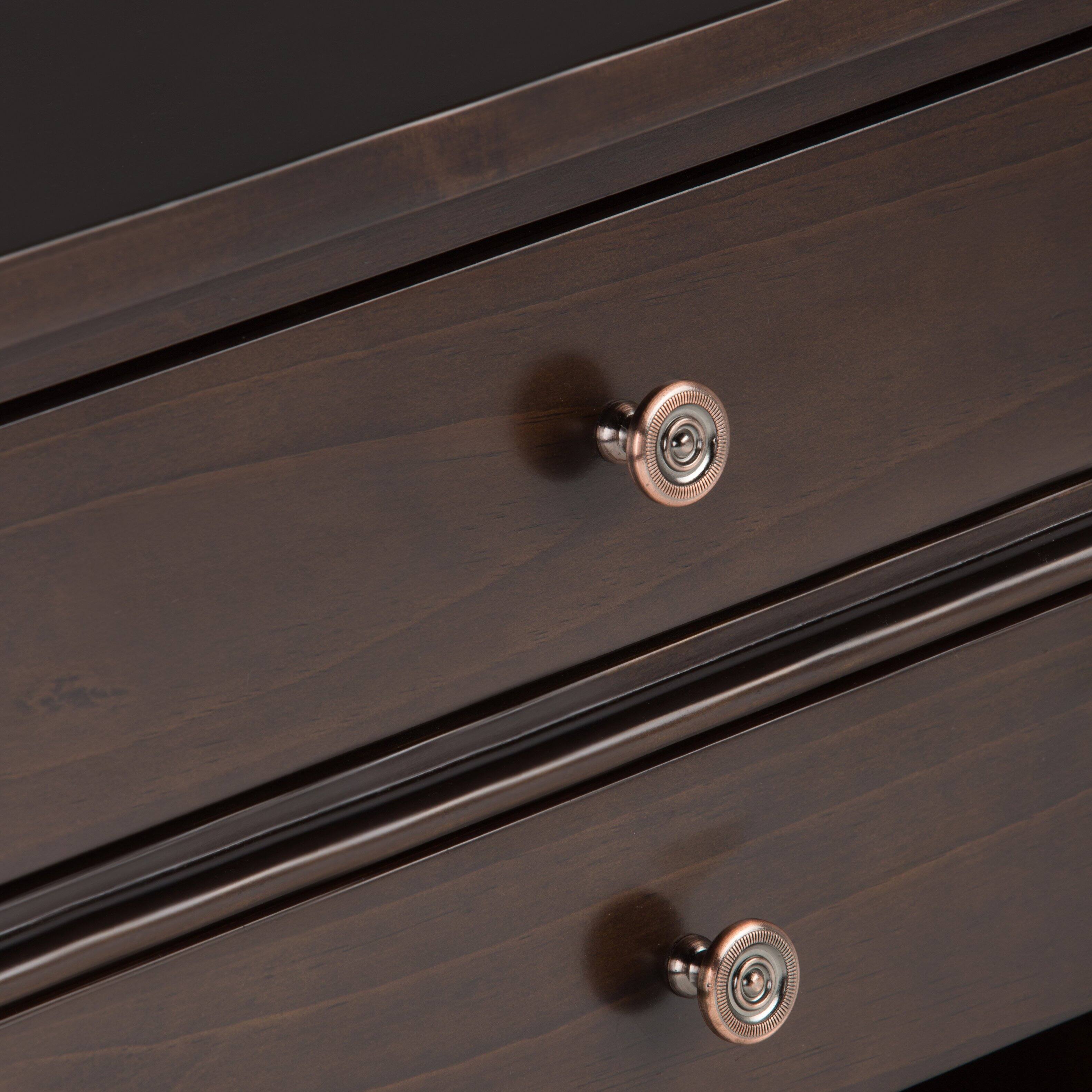 Alt View 5. Simpli Home - Carlton 24 inch Bedside Table (Set of 2) - Dark Tobacco Brown.