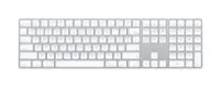 Apple - Magic Keyboard full size with Numeric Keypad (Lightning Port) - Silver/White - Front_Zoom