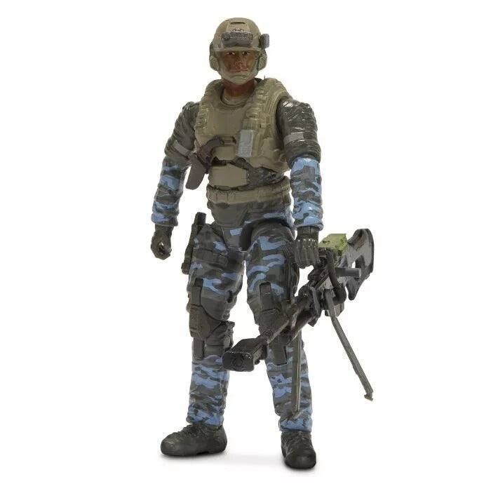 Alt View 3. Jazwares - Halo Infinite: UNSC Marine with Sniper Rifle - 4" Action Figure.